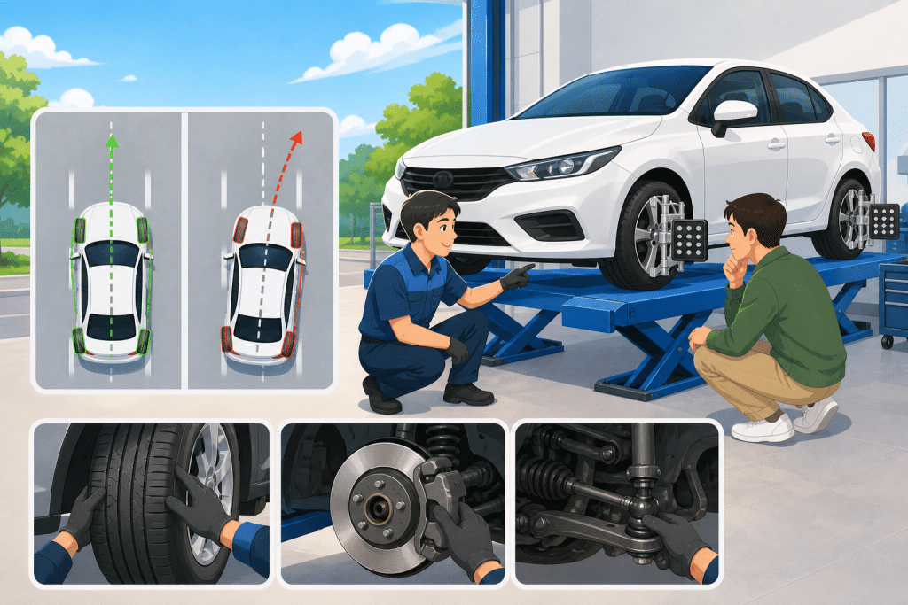 รถเบรกแล้วรถปัดเกิดจากอะไร