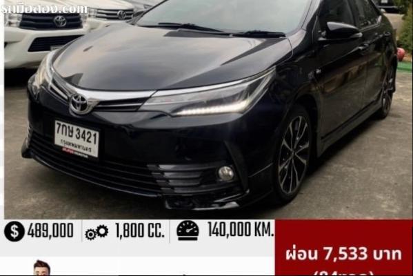 Toyota Corolla Altis 1.8 ESPORT  สีดำ ปี 2018 เลขไมล์ 140,000 กม. ราคา 489,